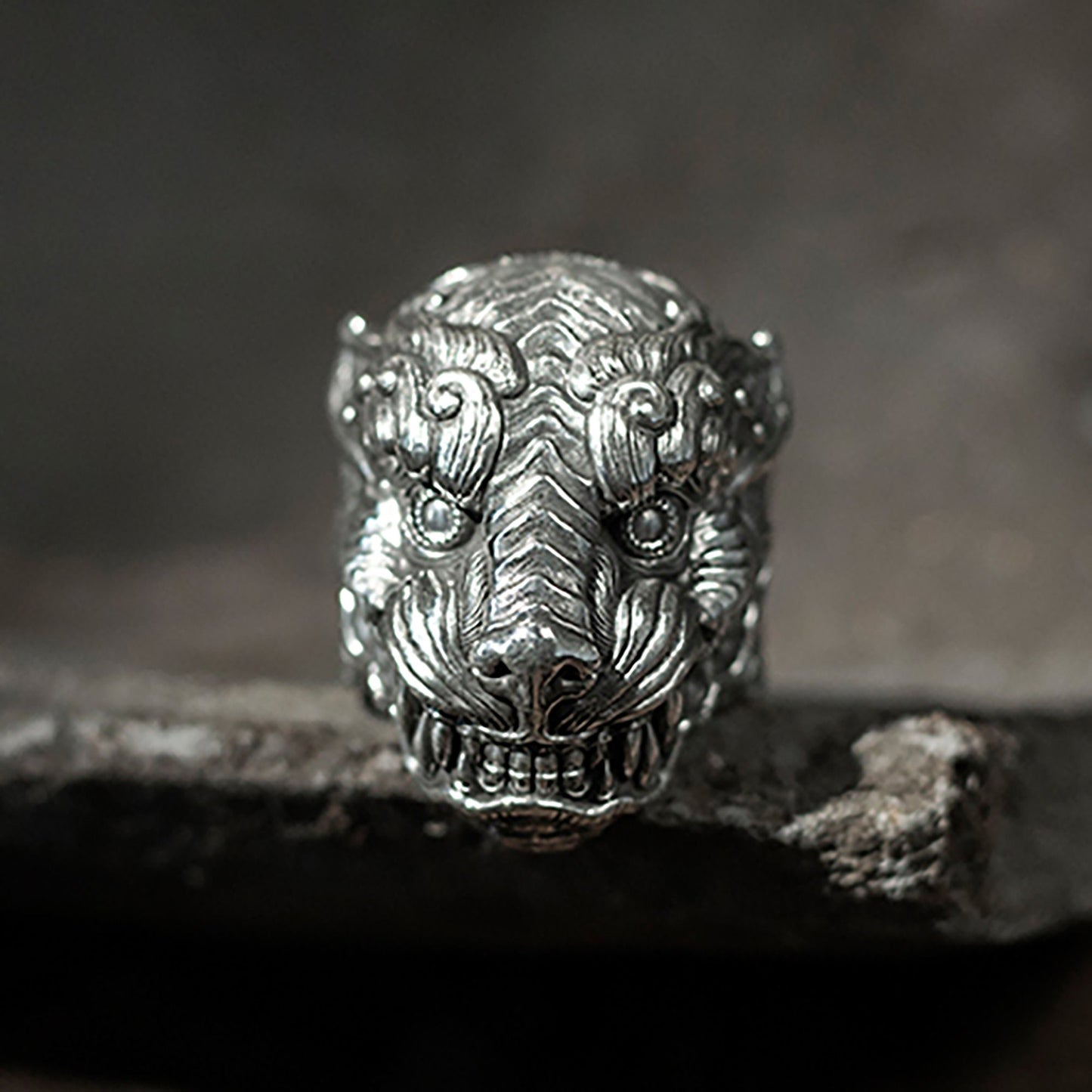 925 sterling silver tiger ring, wild cat animal ring, cute tiger ring, tiger ring, men's ring - handmade