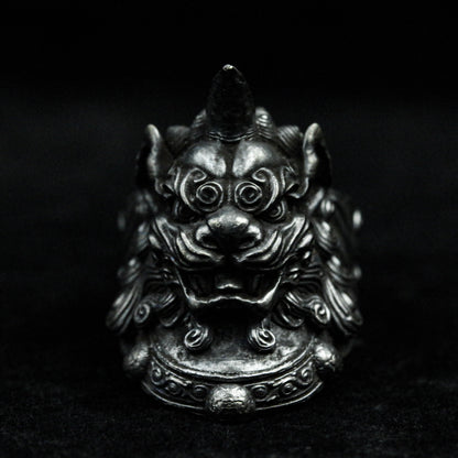 Lion Pixiu ring animal warding off evil blessing peace mascot the thing of faith unicorn beast retro ring popular niche