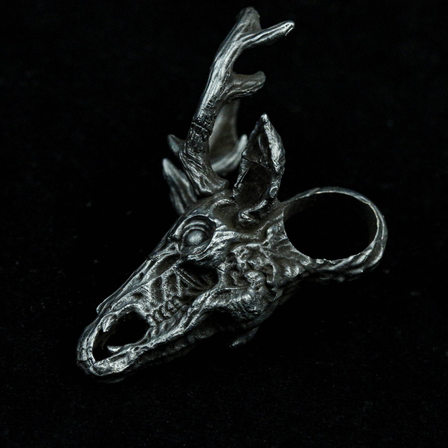 Deer Head Withered Bone 925 Sterling Silver Brass Dragon Head Skull Antler Pendant Animal Dragon Prime Minister Mascot