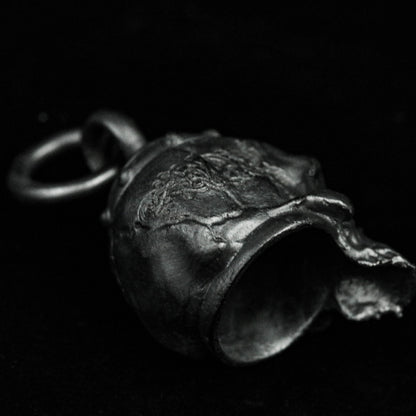 Skull Brass Pendant Bells Silver Ornaments Wind Chimes Totem 925 Sterling Silver Hollow Gothic Halloween Gift