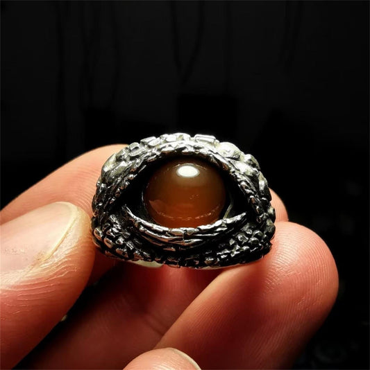 Devil eye 925 silver ring, Evil eye, Eye ring, Adjustable silver ring - SATANHORN