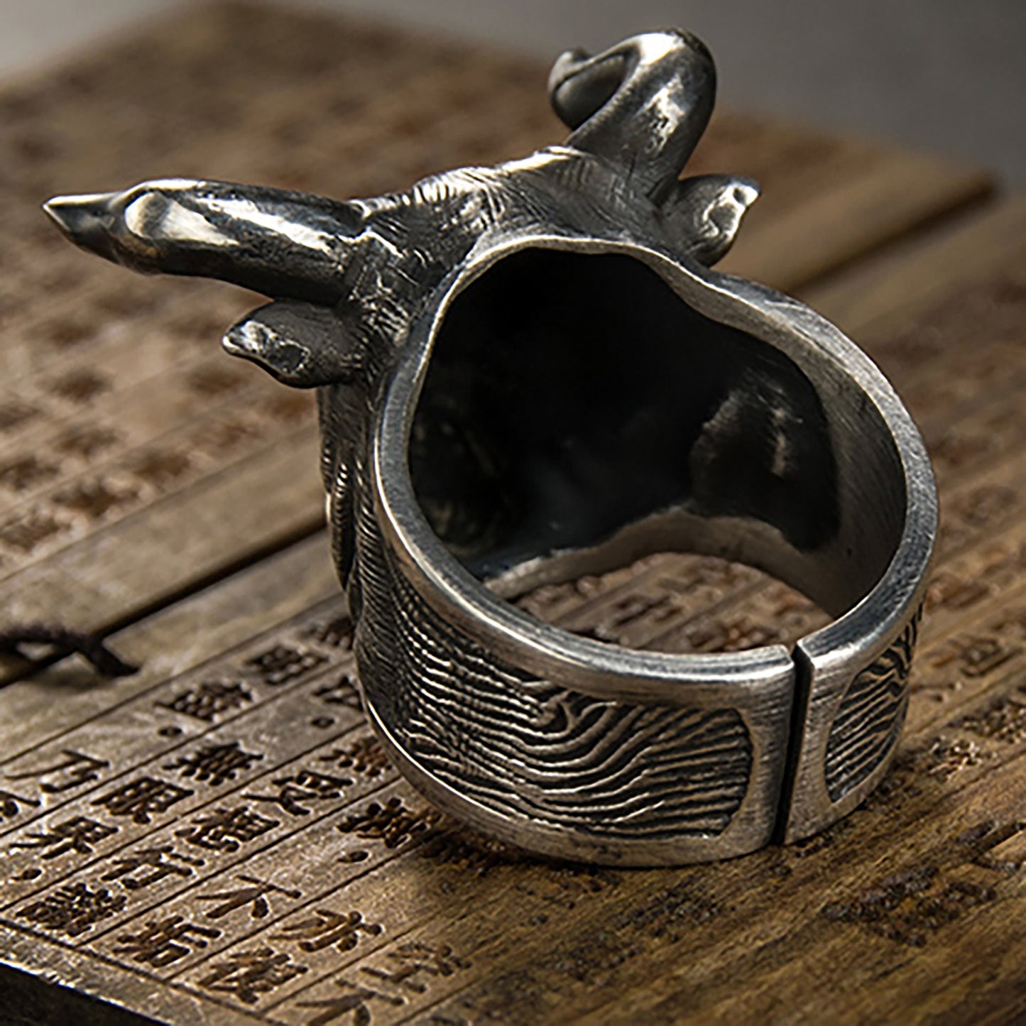 925 Sterling Silver Bull Head Ring Jewelry | Silver Bull Ring | Bull Ring | Zodiac Ring | Father's Day Gift