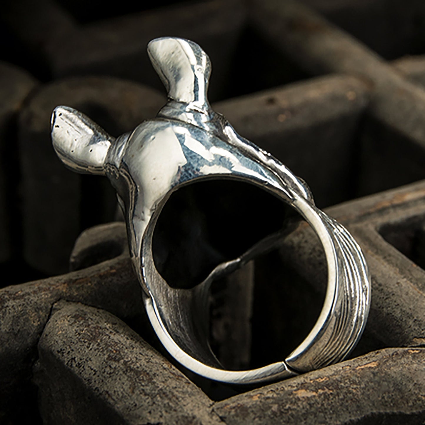 925 Sterling Silver Rhino Head Ring | Rhino Head Ring | Rhino Ring | African Men's Ring | Animal Ring