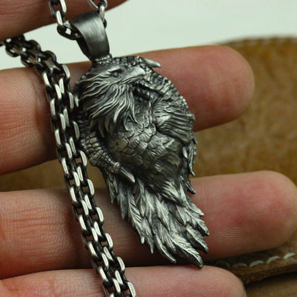 Silver Eagle Pendant, Condor Pendant, Condor Necklace 925 Silver Brass Artisan Making Jewelry
