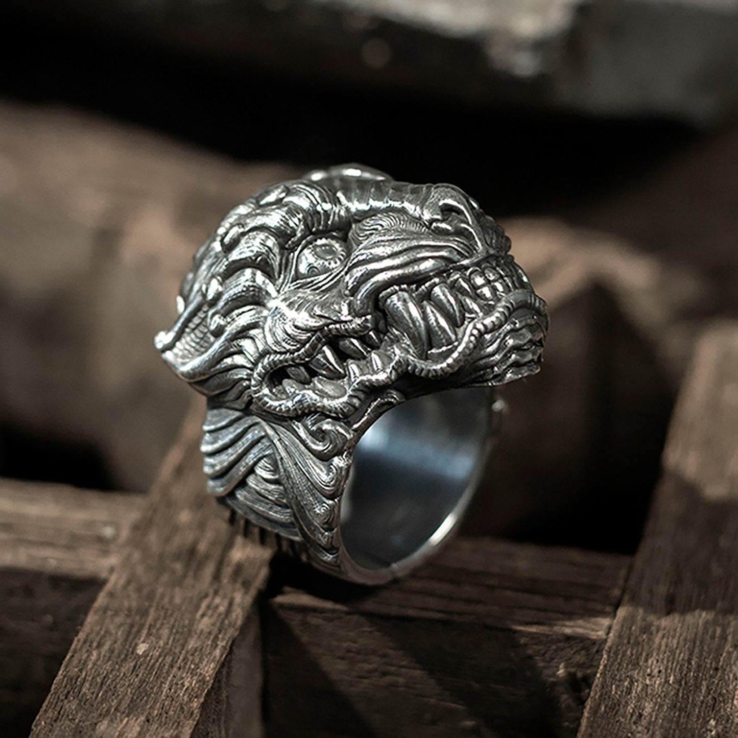 925 sterling silver tiger ring, wild cat animal ring, cute tiger ring, tiger ring, men's ring - handmade