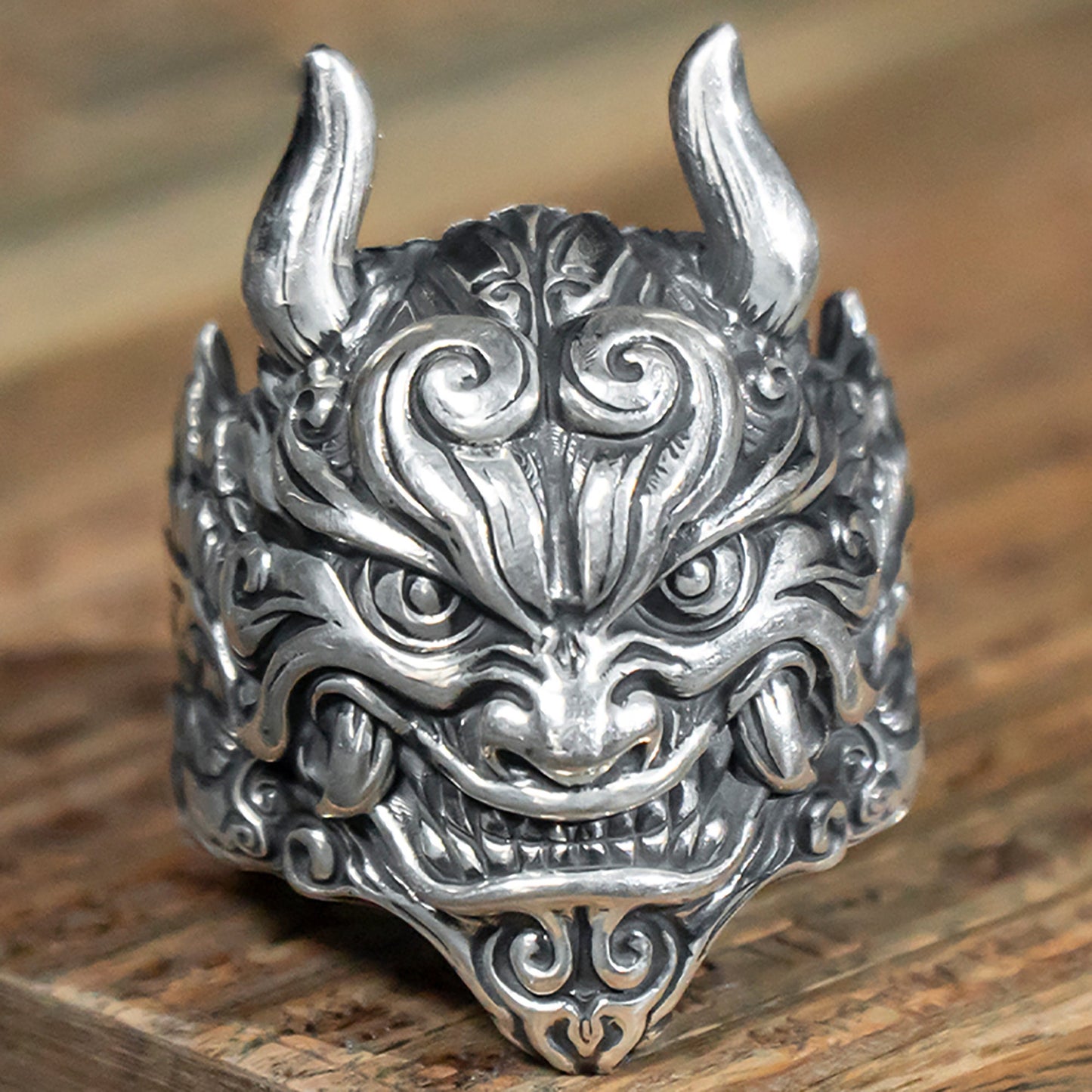 Sterling Silver Mask Ghost Ring | Mask Ghost Ring | Mask Ring | Horror Ring | mask Ring | Men's Ring