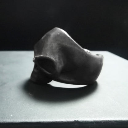 925 Sterling Silver Skull Ring, Gothic Skull Ornament, Halloween Silver Skull Ring Gift - Handmade