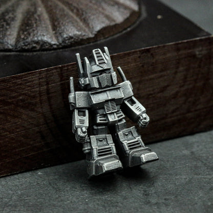 Mech Transform Robot Pendant - Artisan 925 Silver Mens Statement Necklace