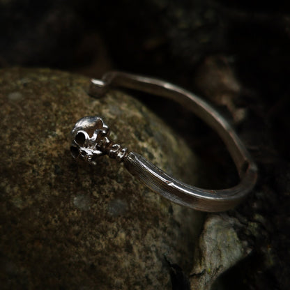 925 silver skull bracelet, skull jewelry, sterling silver skull bracelet, men's silver bracelet