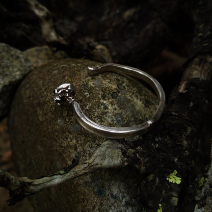 925 silver skull bracelet, skull jewelry, sterling silver skull bracelet, men's silver bracelet