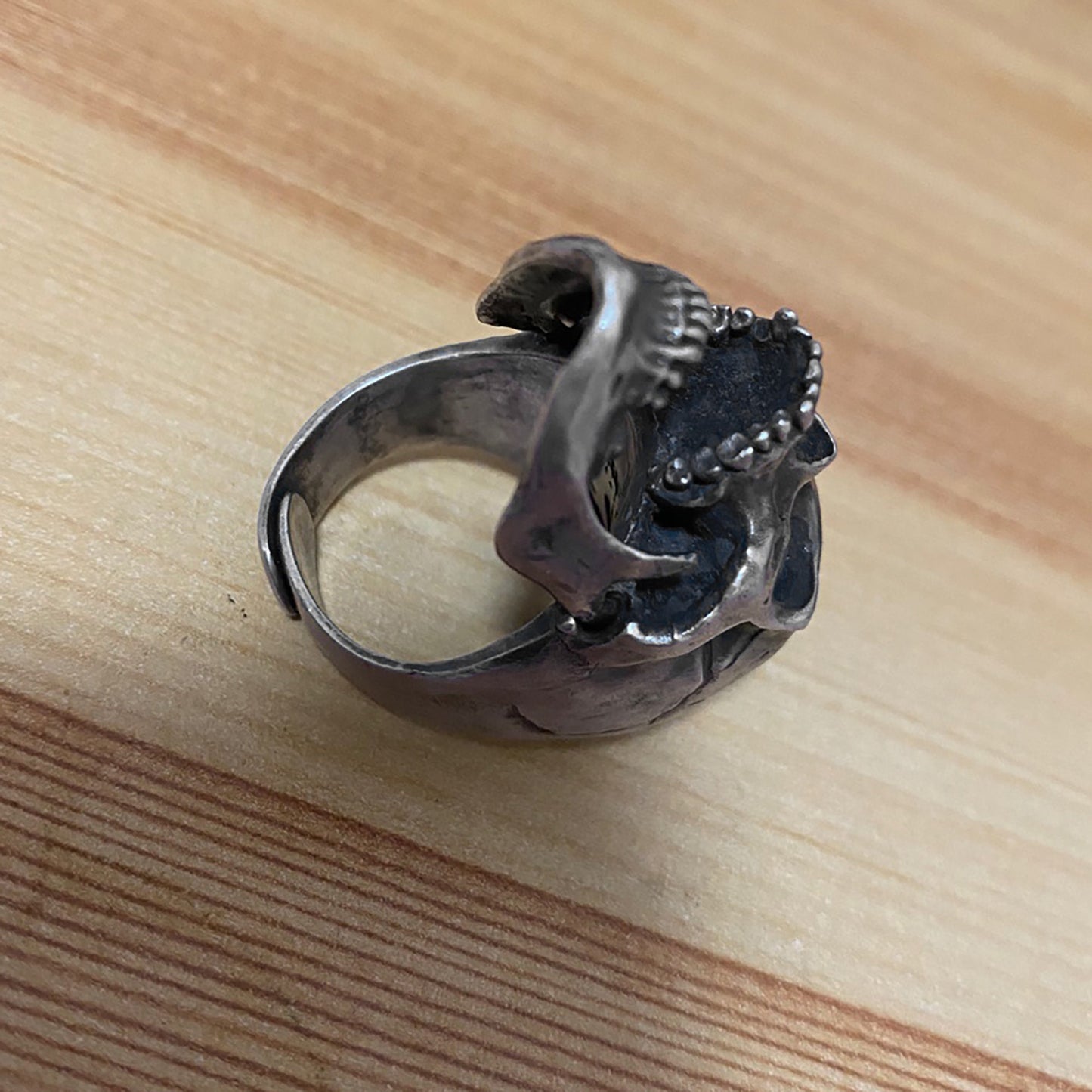 925 sterling silver skull ring, skull jewelry, motorcycle ring, unique design jewelry men's ring