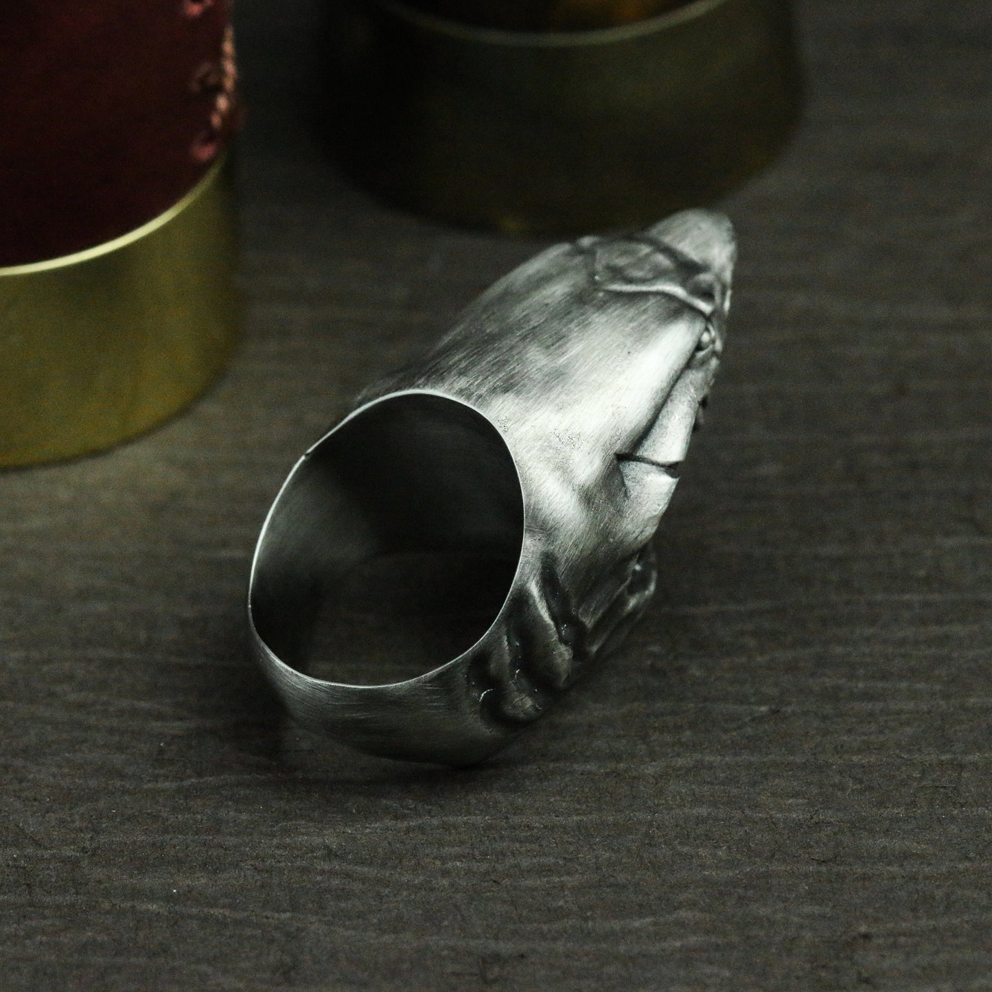 Shark 925 silver ring, man-eating shark silver ring, ocean horror megalodon silver ring jewelry