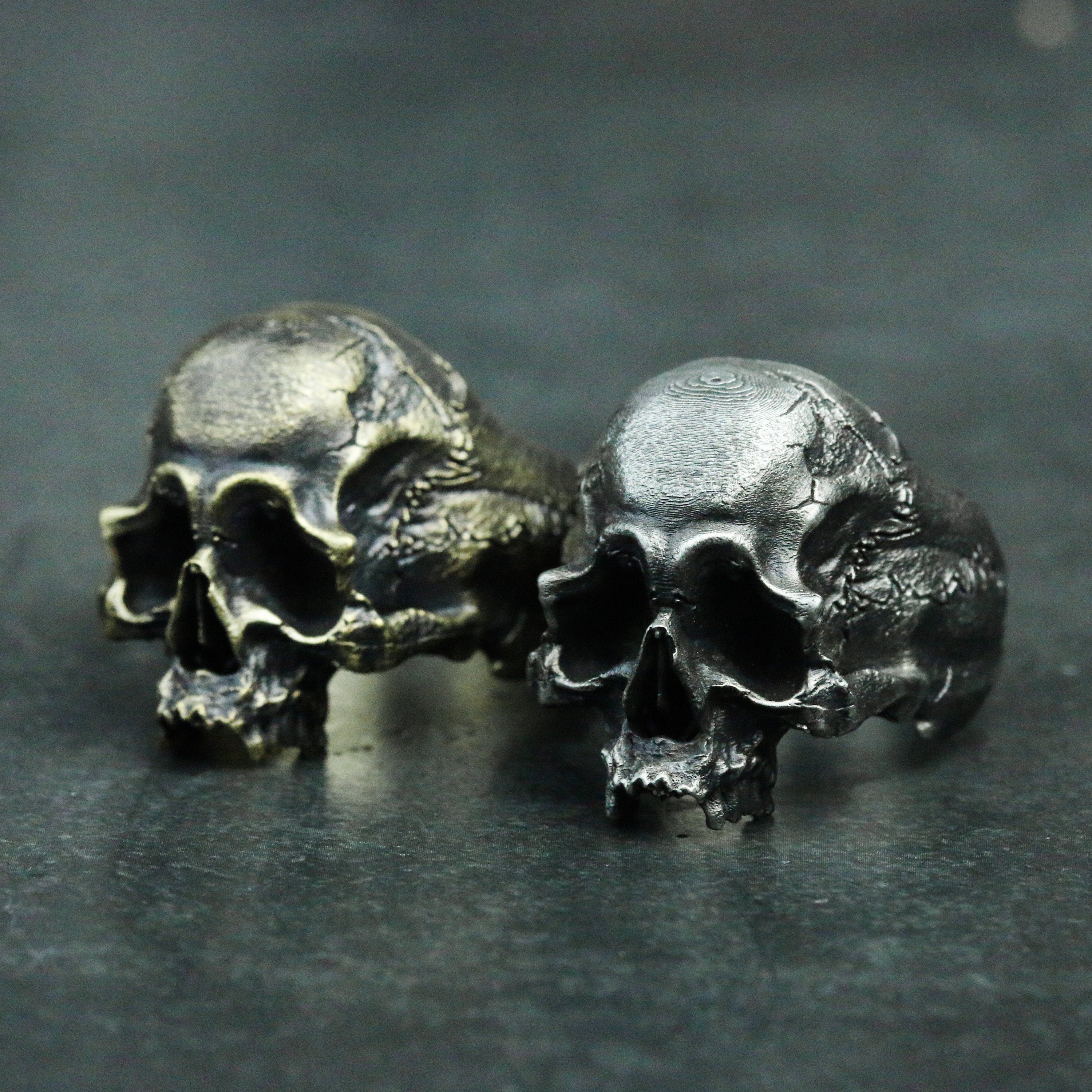 Jawless skull 925 silver ring, broken skull ring, sterling 2024 silver ghost vintage gothic ring gift-craftsman made