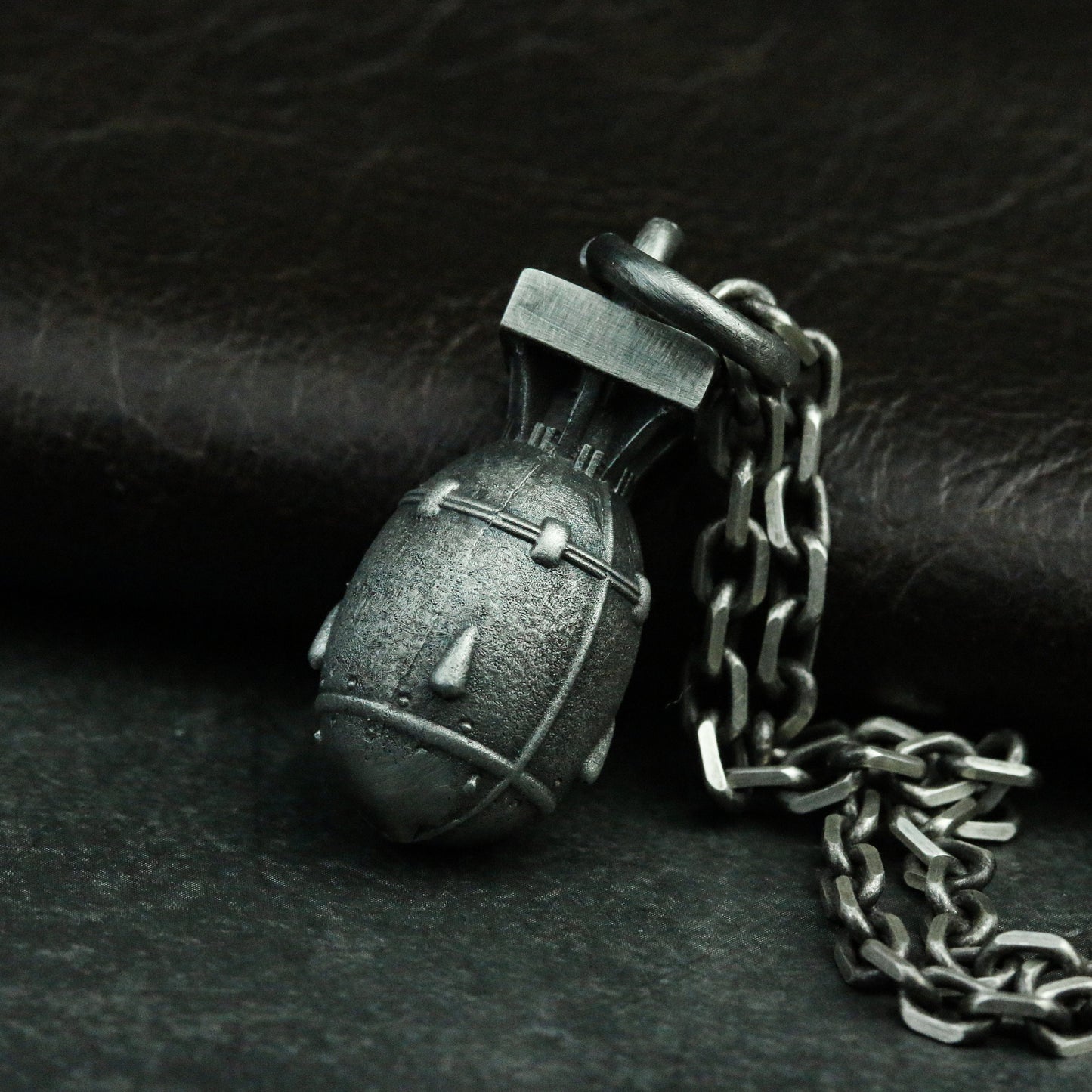 American missile chubby 925 silver pendant necklace, Hiroshima missile, war missile chubby