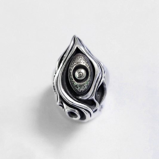 925 silver Fengshen ring, eye ring, whirlpool ring brass craftsman making jewelry