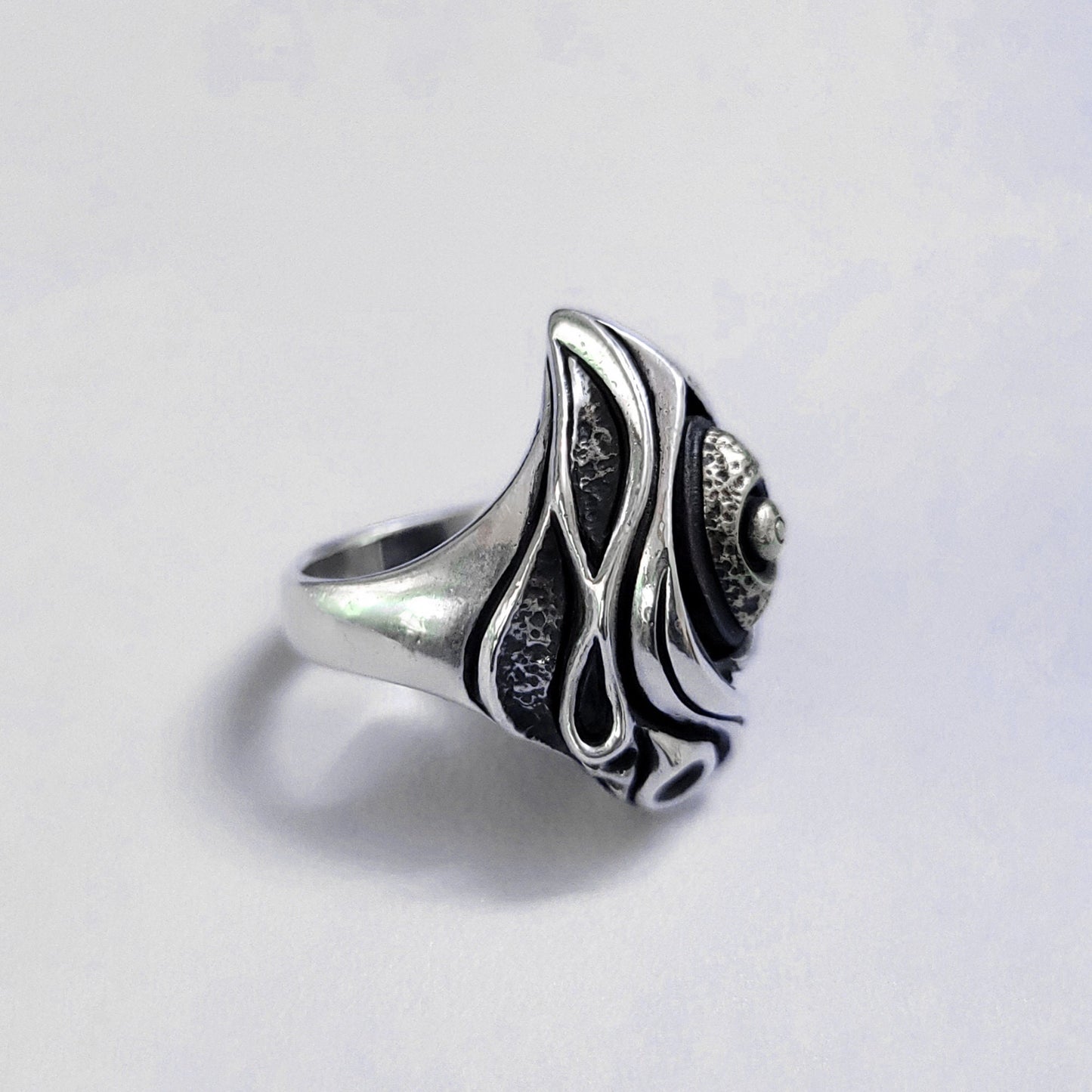 925 silver Fengshen ring, eye ring, whirlpool ring brass craftsman making jewelry