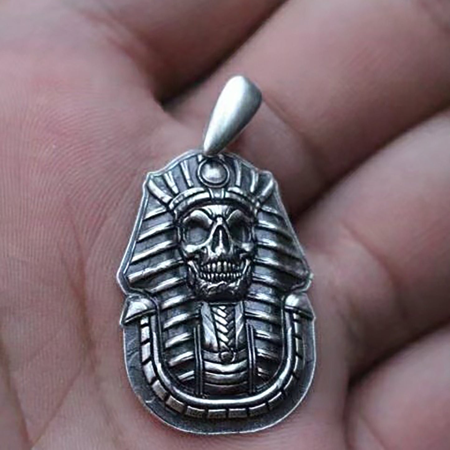 925 Sterling Silver Ancient Egypt Pendant Necklace, Ancient Egypt Pharaoh Jewelry, Egyptian Mythology Gift, Men's Necklace - Artisan Made