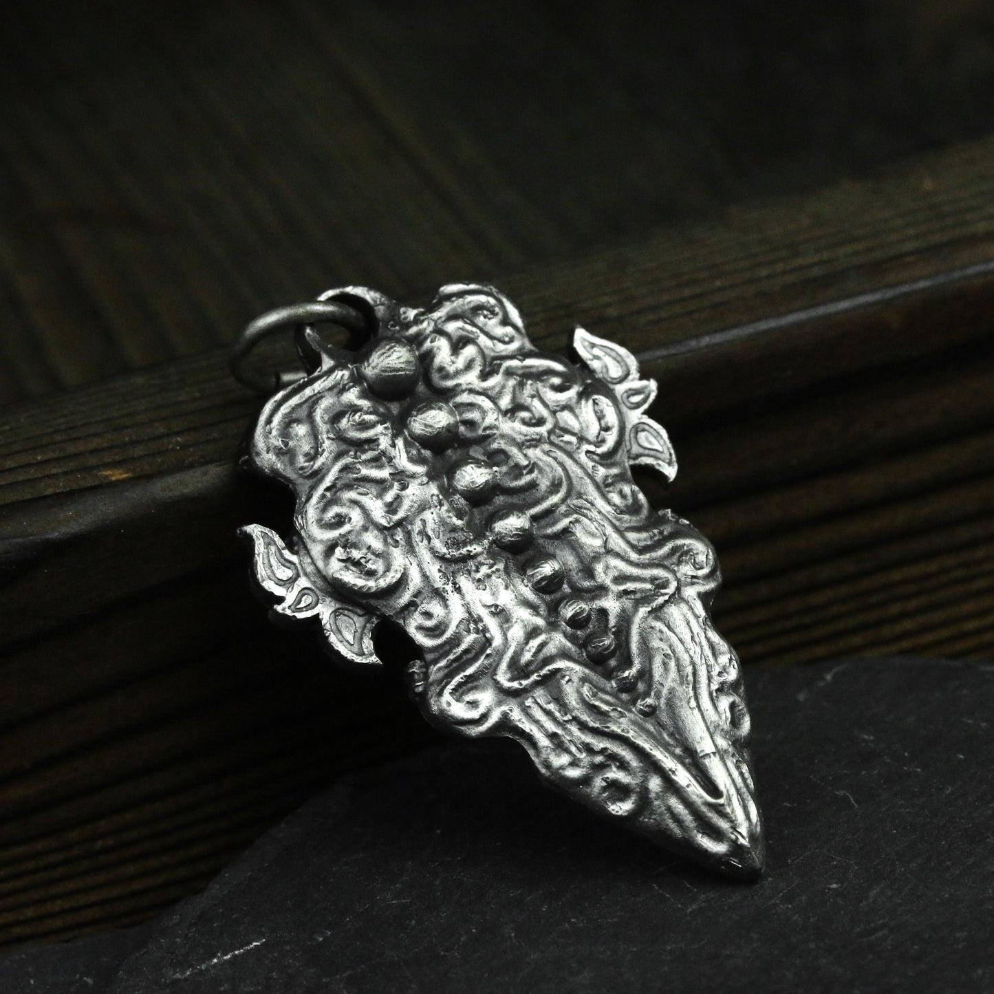 925 Silver Dragon Pendant mens Jewelry, amulet necklace,Dragon Armour Brand