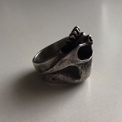 925 sterling silver Skull ring, skull jewelry, sterling silver ring, avant-garde jewelry, silver skull ring