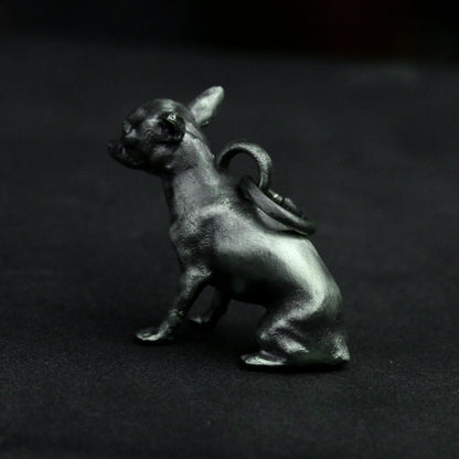 925 Silver Miniature Doberman Pinscher Pendant Brass artisan making jewelry
