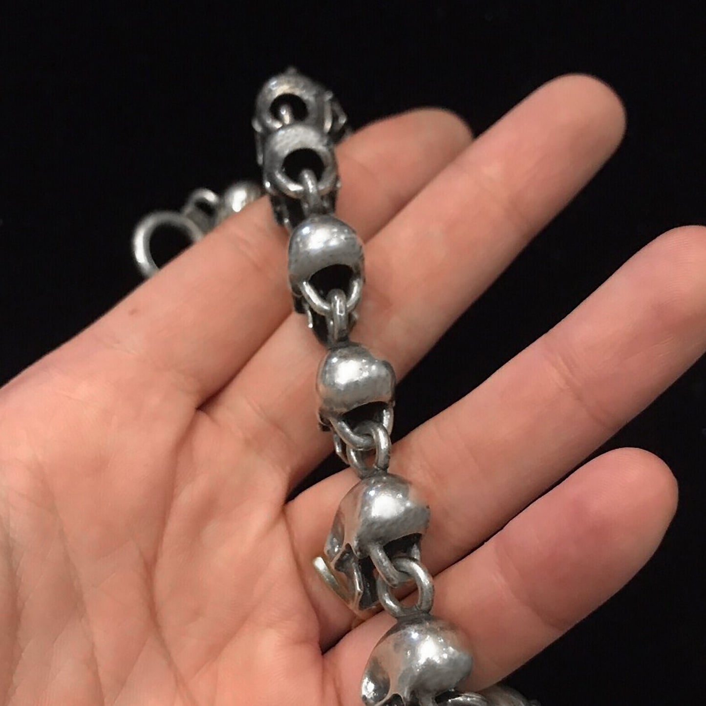 925 silver skull bracelet, skull jewelry, sterling silver skull bracelet, men's silver bracelet, gift for him