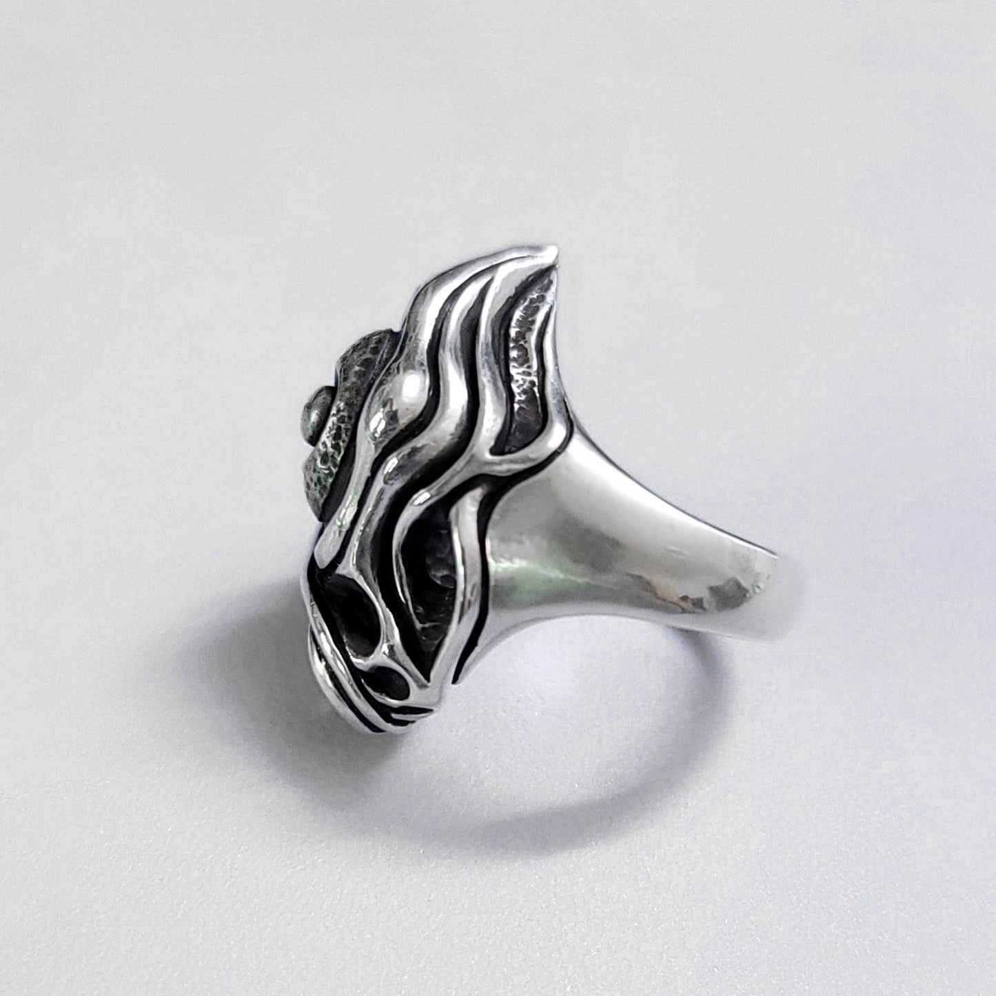 925 silver Fengshen ring, eye ring, whirlpool ring brass craftsman making jewelry