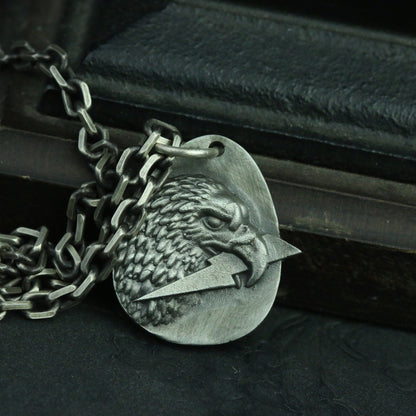 Eagle Lightning 925 Silver Pendant Eagle Brass Men’s Jewelry