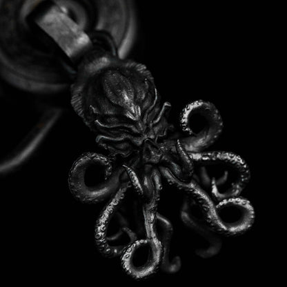 Cthulhu Pendant, Octopus Silver Necklace, Octopus Brass Necklace, Animal Silver Pendant, Transit Silver, Unique Pendant