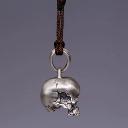 925 Silver skull Pendant Death Angel Demon Necklace Brass Craftsman Making Jewelry