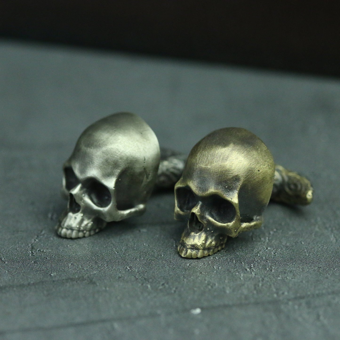 Skull cufflinks handmade in 925 silver, precious metal accessories,  boyfriend gift, suit cufflinks, skull clothes accessories