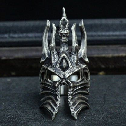 Spartan Mask 925 Silver Ring, Greek Warrior, Men Warrior Ring, Gift Ring Handmade - SATANHORN