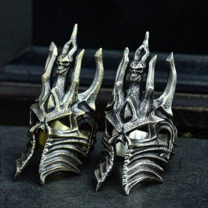 Spartan Mask 925 Silver Ring, Greek Warrior, Men Warrior Ring, Gift Ring Handmade - SATANHORN