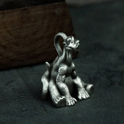 Tanystropheus 925 silver pendant necklace, dinosaur silver pendant, dragon pendant, handmade animal pendant