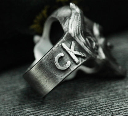 Chaos Trickster Band Ring - 925 Sterling Silver Mythical Character Jewelry - SATANHORN