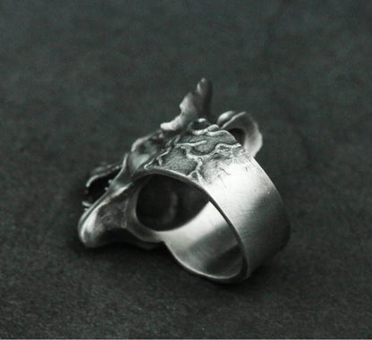 African Hyena 925 Silver Ring, Animal Ring, Men's Ring, Hyena Jewelry, African Jewelry - SATANHORN