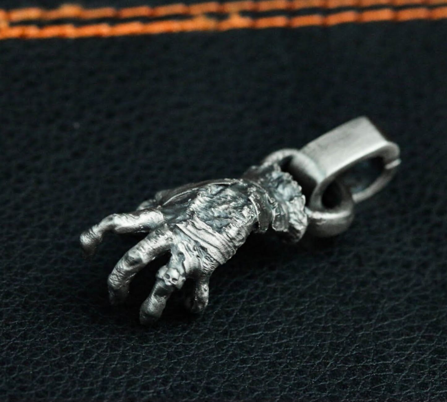 Ghost Hand 925 Silver Pendant Necklace, Palm Necklace, Zombie Pendant, Men's Pendant, Broken Hand Necklace