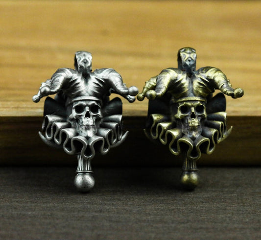 Carnival Phantom Skull Necklace - 925 Silver Dark Circus Collectible for Men