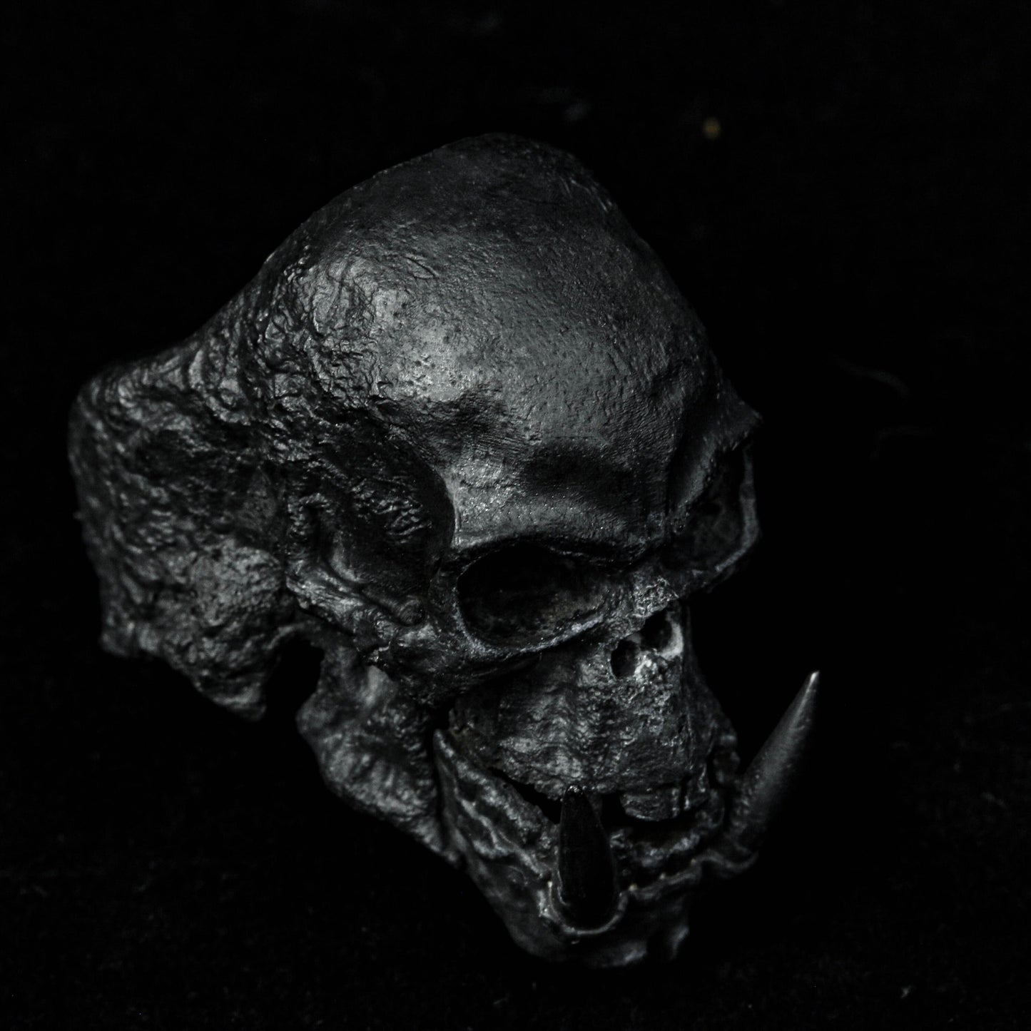 demon skull ring, Warcraft orc skull skeleton, punk ring, gothic, rings for men, rings for women, men jewelry, brutal ring, signet ring