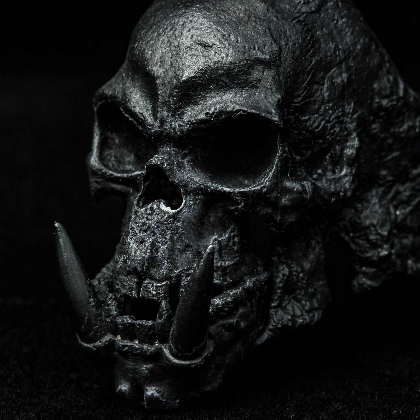 demon skull ring, Warcraft orc skull skeleton, punk ring, gothic, rings for men, rings for women, men jewelry, brutal ring, signet ring