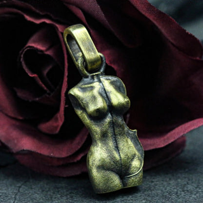 Violin Female Nude 925 Silver Pendant Necklace, Charm Nude Necklace, Unique Pendant, Gift Necklace