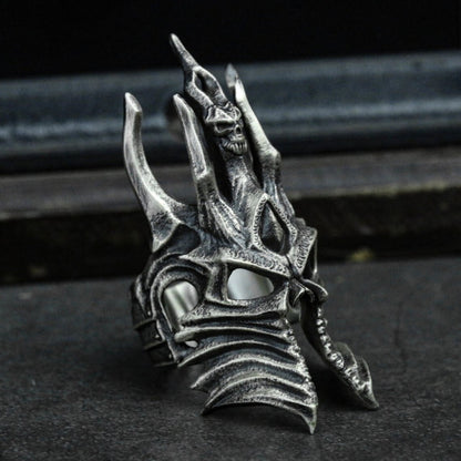 Spartan Mask 925 Silver Ring, Greek Warrior, Men Warrior Ring, Gift Ring Handmade - SATANHORN