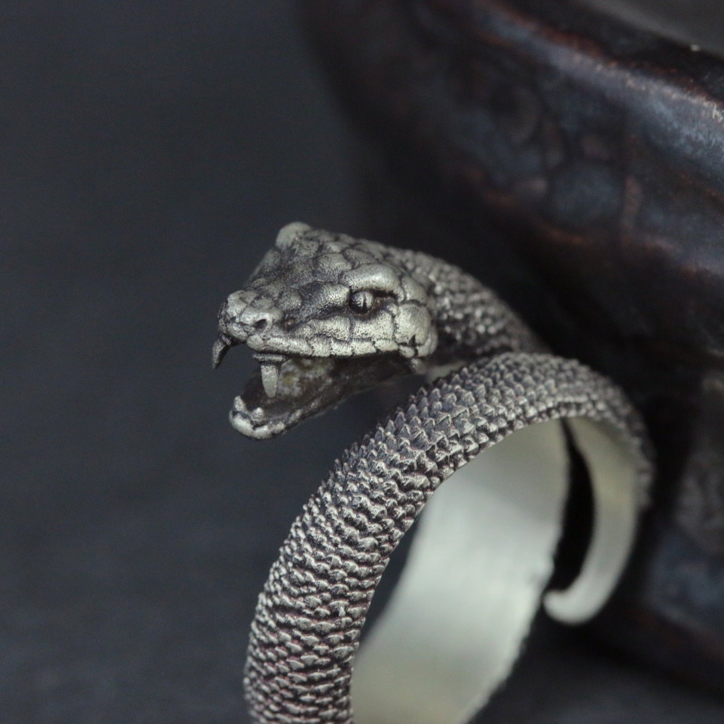 viper ring Rattlesnake Ring, Adjustable Snake Ring, Vintage Silver Snake Ring, Silver Ring, Unisex Ring, Handmade Jewelry