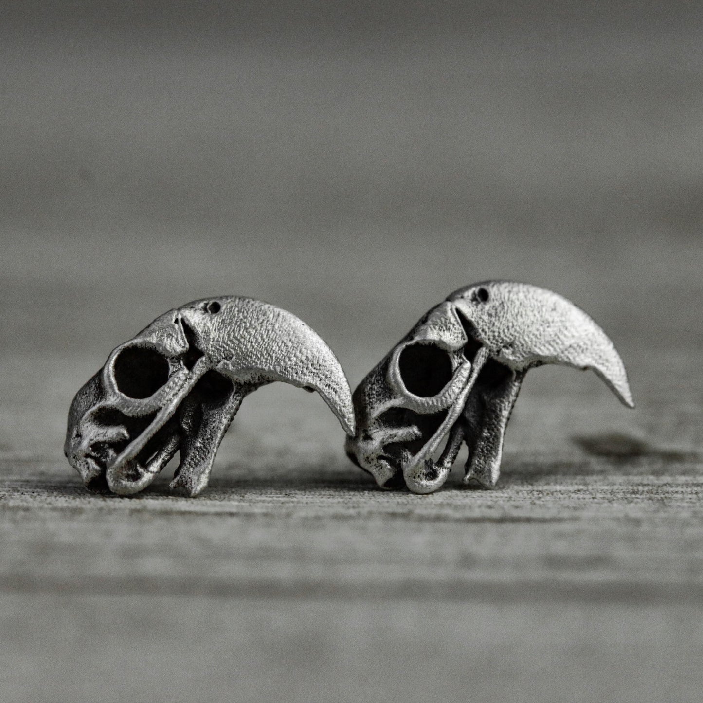 Parrot 925 silver earrings, small animal silver earrings, forest animals cute minimalist design earrings gift