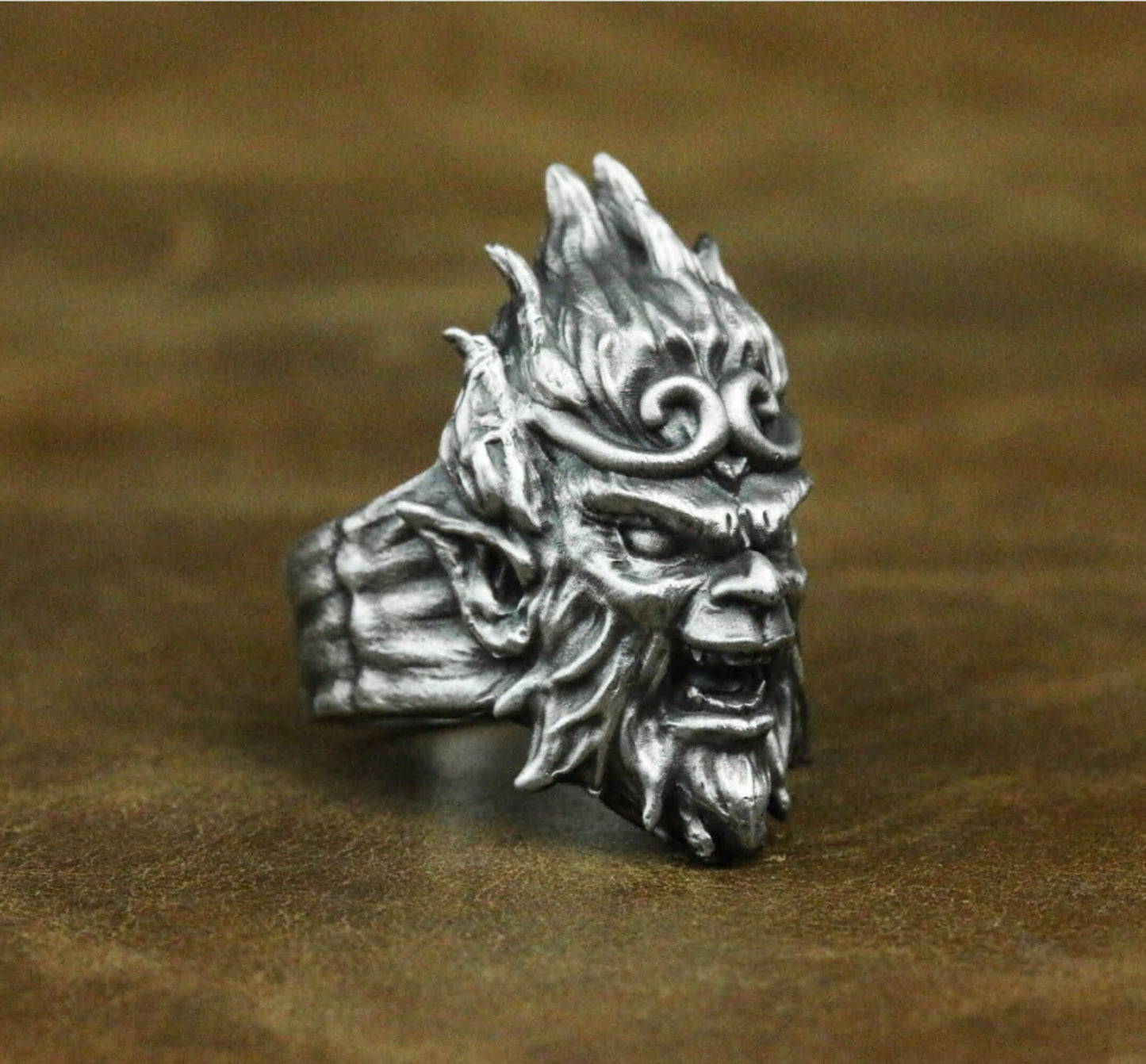 Monkey King 925 Silver Ring, Wukong Ring, Monkey Ring, Men's Ring, Men's Accessories, Animal Rings - SATANHORN