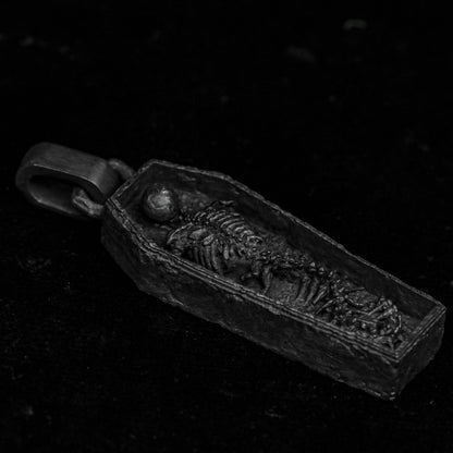 925 Sterling Silver Coffin Skull Charm, Halloween Charm, Skull Charm, Halloween Jewelry, Skull Jewelry, Skull in Coffin, Skull