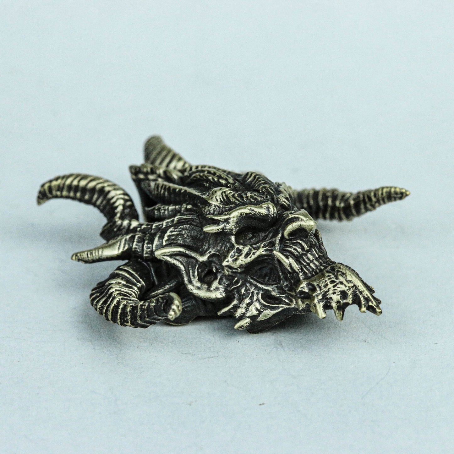 925 Sterling Silver Pendant, Brass Pendant, Earth Demon Elf Satan Big Pendant, Demon Hell T-Rex Movie Character Anime