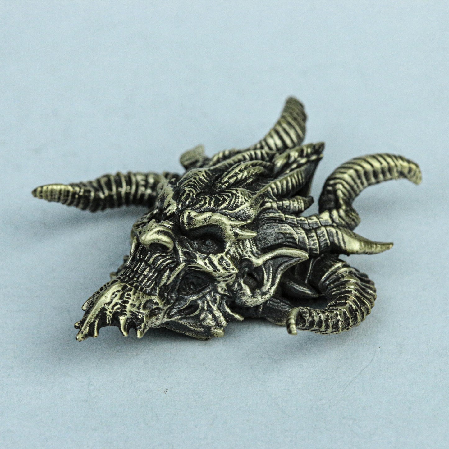 925 Sterling Silver Pendant, Brass Pendant, Earth Demon Elf Satan Big Pendant, Demon Hell T-Rex Movie Character Anime