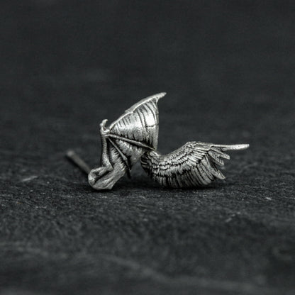 Angel Devil Stud Earrings, Sterling Silver Stud Earrings, Angel Wing Stud Earrings, Minimalist Jewelry, Gift for Her
