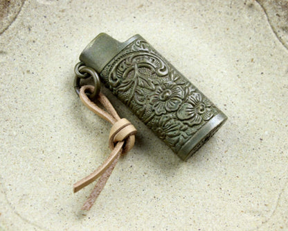 Brass BAK lighter shell, brass retro pattern lighter shell