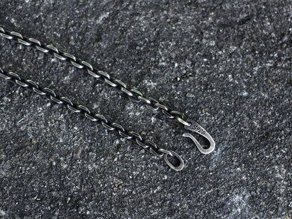 Hook buckle opening adjustable movable personality wild silver necklace collarbone chain sweater chain design cross car flower.